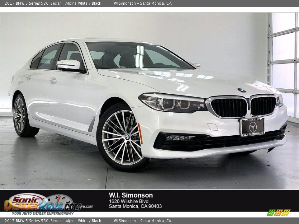 2017 BMW 5 Series 530i Sedan Alpine White / Black Photo #1