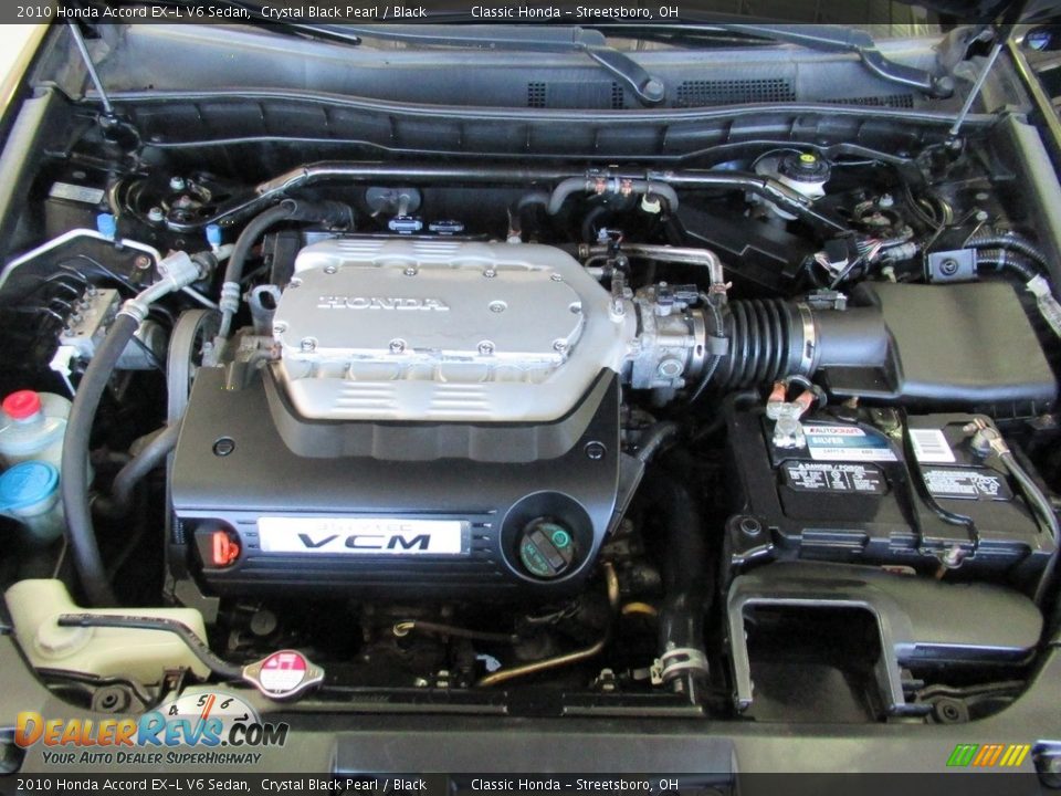 2010 Honda Accord EX-L V6 Sedan Crystal Black Pearl / Black Photo #14