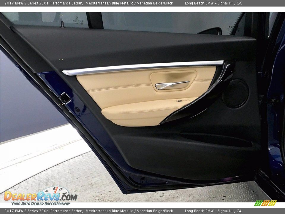 2017 BMW 3 Series 330e iPerfomance Sedan Mediterranean Blue Metallic / Venetian Beige/Black Photo #25