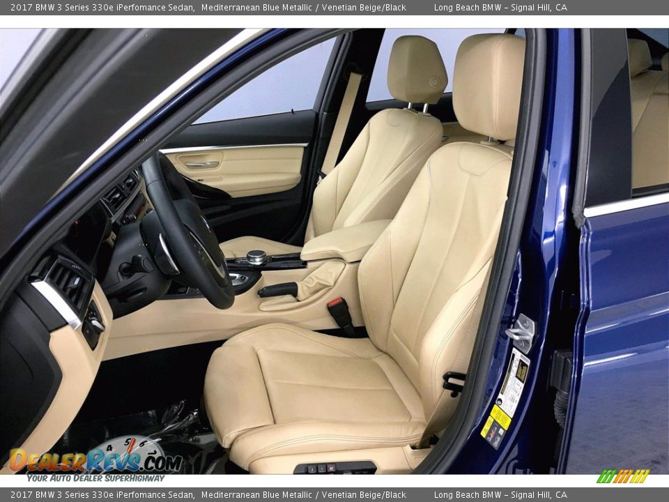 2017 BMW 3 Series 330e iPerfomance Sedan Mediterranean Blue Metallic / Venetian Beige/Black Photo #28