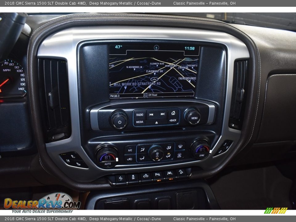 2018 GMC Sierra 1500 SLT Double Cab 4WD Deep Mahogany Metallic / Cocoa/­Dune Photo #14