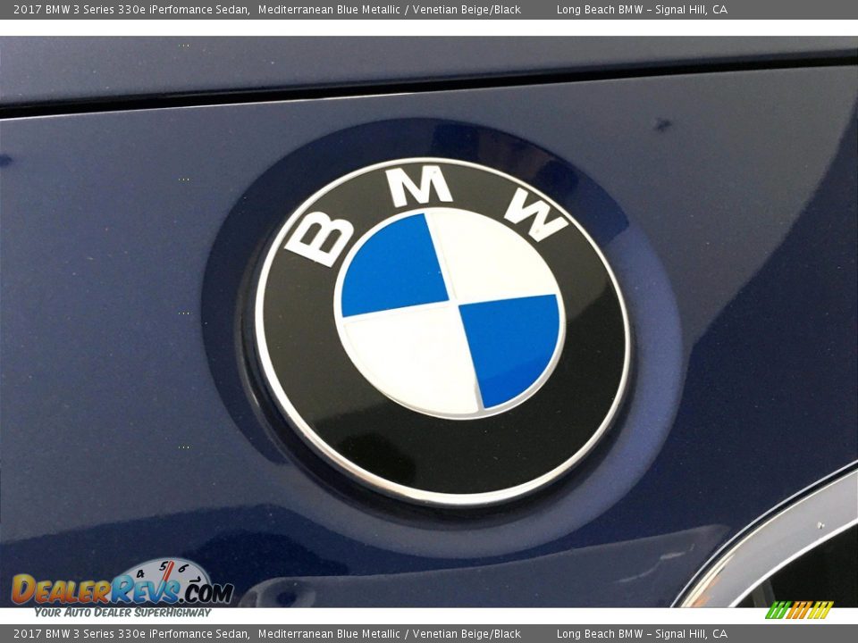 2017 BMW 3 Series 330e iPerfomance Sedan Mediterranean Blue Metallic / Venetian Beige/Black Photo #33