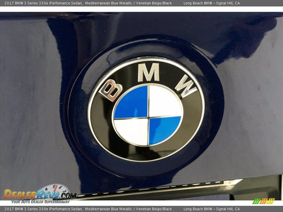 2017 BMW 3 Series 330e iPerfomance Sedan Mediterranean Blue Metallic / Venetian Beige/Black Photo #34