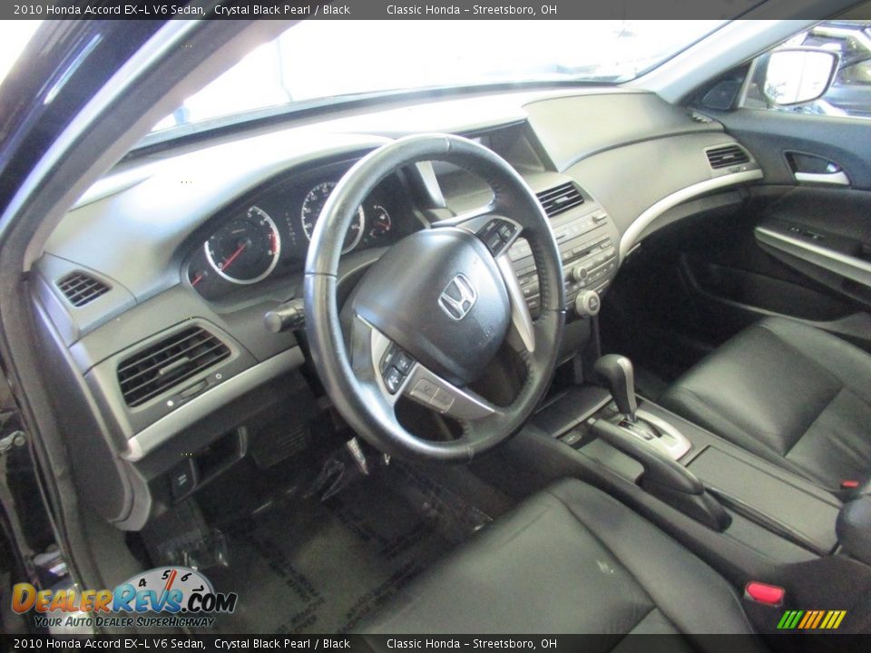 2010 Honda Accord EX-L V6 Sedan Crystal Black Pearl / Black Photo #28