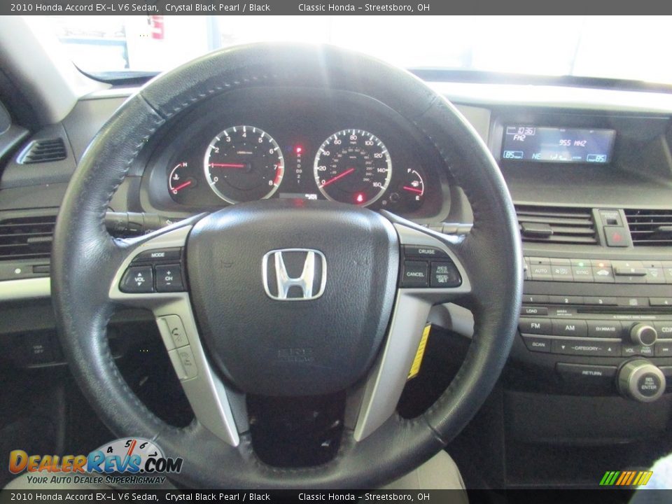 2010 Honda Accord EX-L V6 Sedan Crystal Black Pearl / Black Photo #30