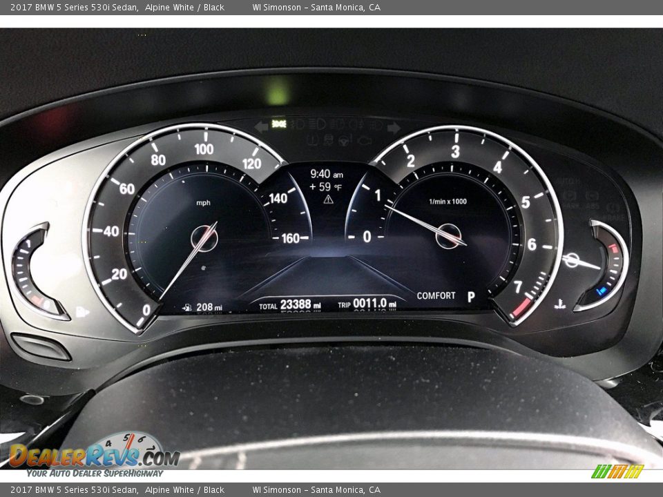 2017 BMW 5 Series 530i Sedan Alpine White / Black Photo #23