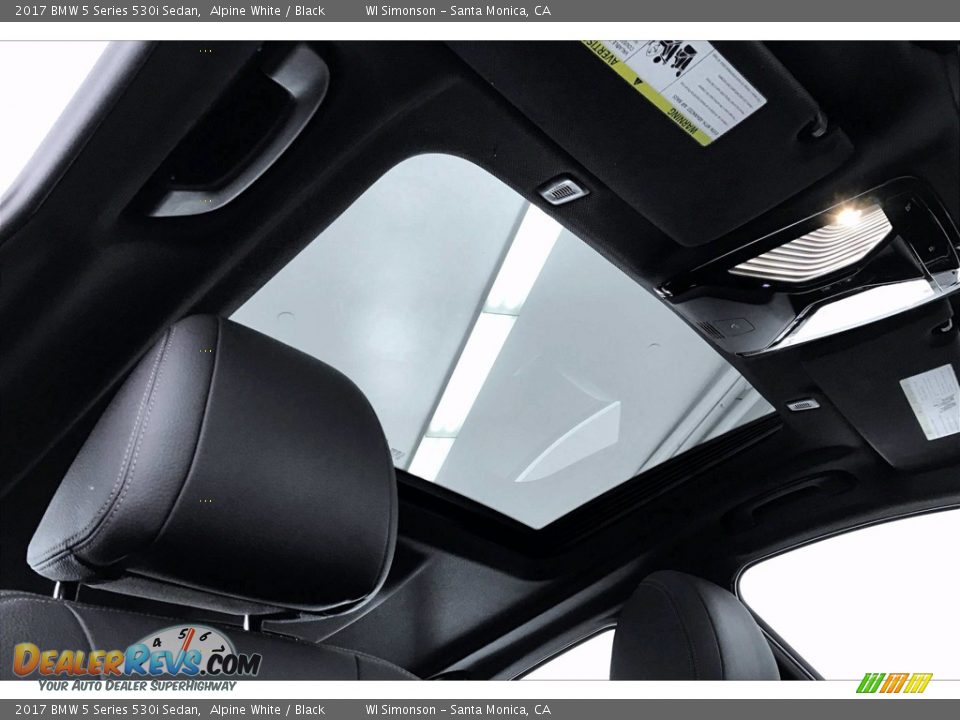 2017 BMW 5 Series 530i Sedan Alpine White / Black Photo #24
