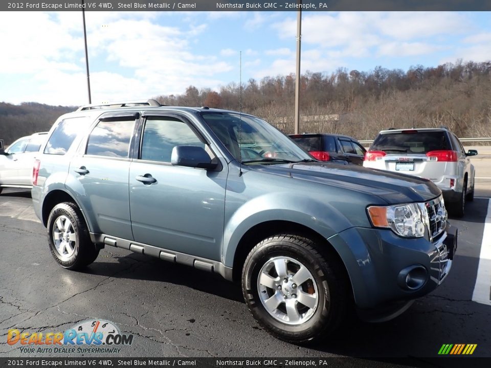 2012 Ford Escape Limited V6 4WD Steel Blue Metallic / Camel Photo #4