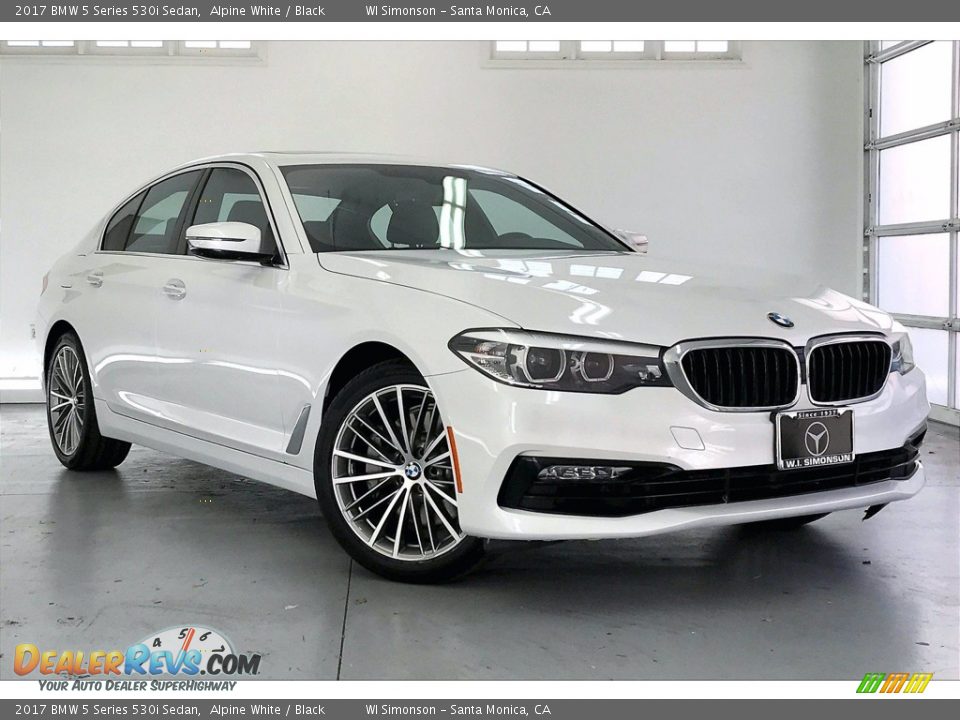 2017 BMW 5 Series 530i Sedan Alpine White / Black Photo #33
