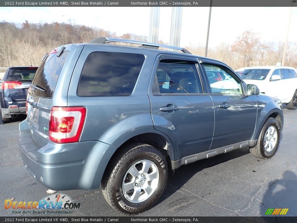 2012 Ford Escape Limited V6 4WD Steel Blue Metallic / Camel Photo #9