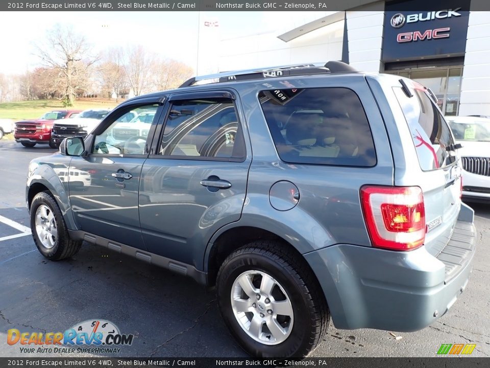 2012 Ford Escape Limited V6 4WD Steel Blue Metallic / Camel Photo #12