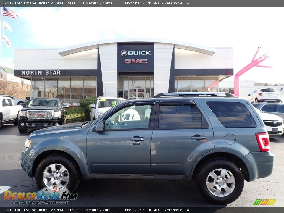 2012 Ford Escape Limited V6 4WD Steel Blue Metallic / Camel Photo #13