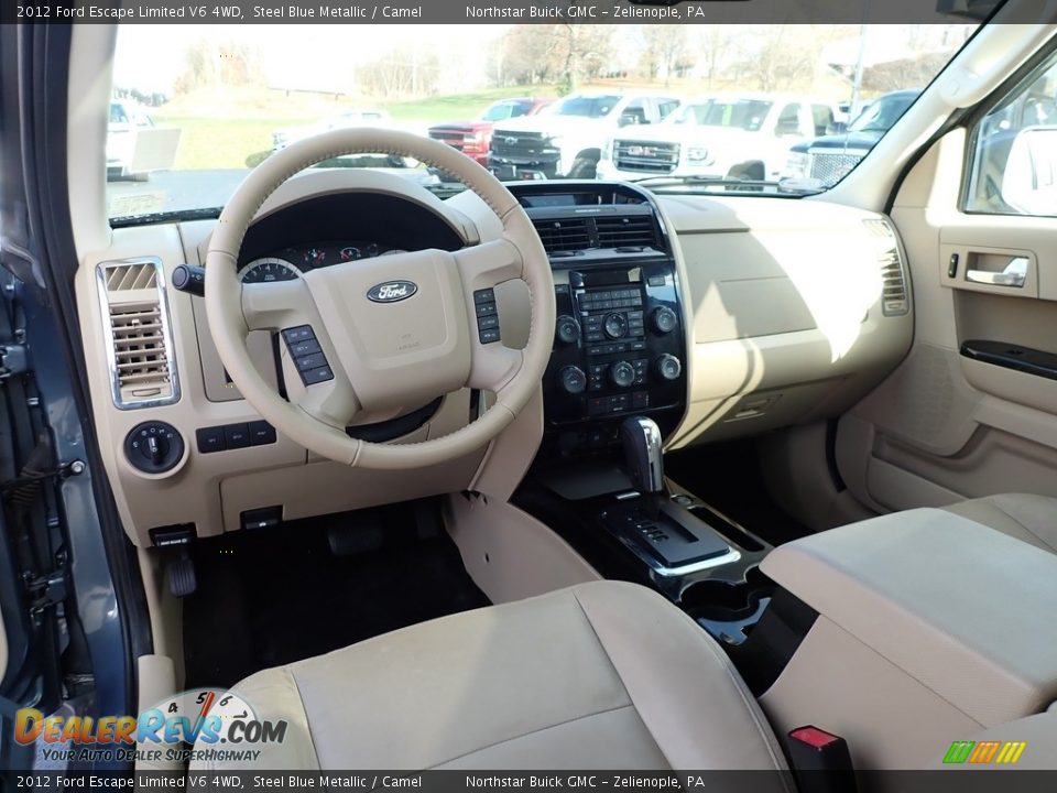 2012 Ford Escape Limited V6 4WD Steel Blue Metallic / Camel Photo #18