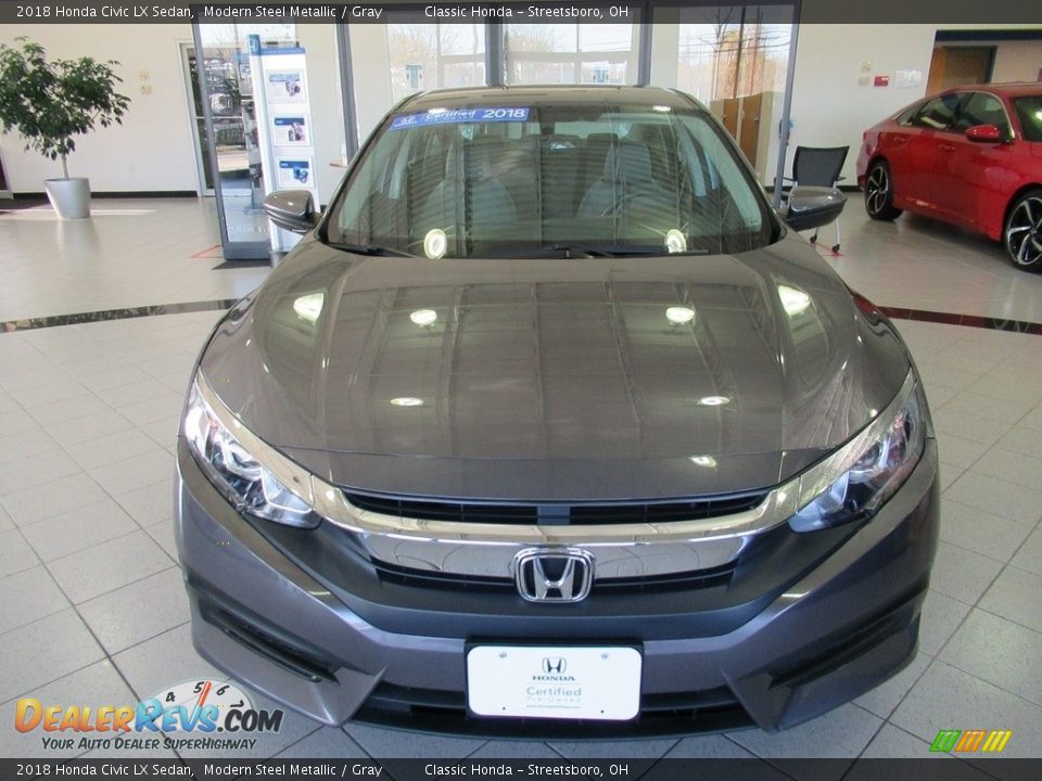 2018 Honda Civic LX Sedan Modern Steel Metallic / Gray Photo #2