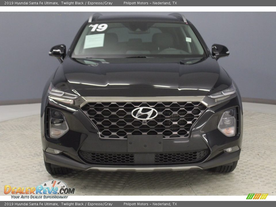 2019 Hyundai Santa Fe Ultimate Twilight Black / Espresso/Gray Photo #3