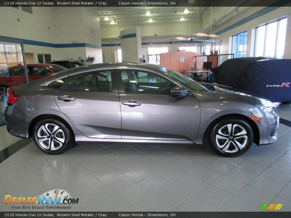 2018 Honda Civic LX Sedan Modern Steel Metallic / Gray Photo #4