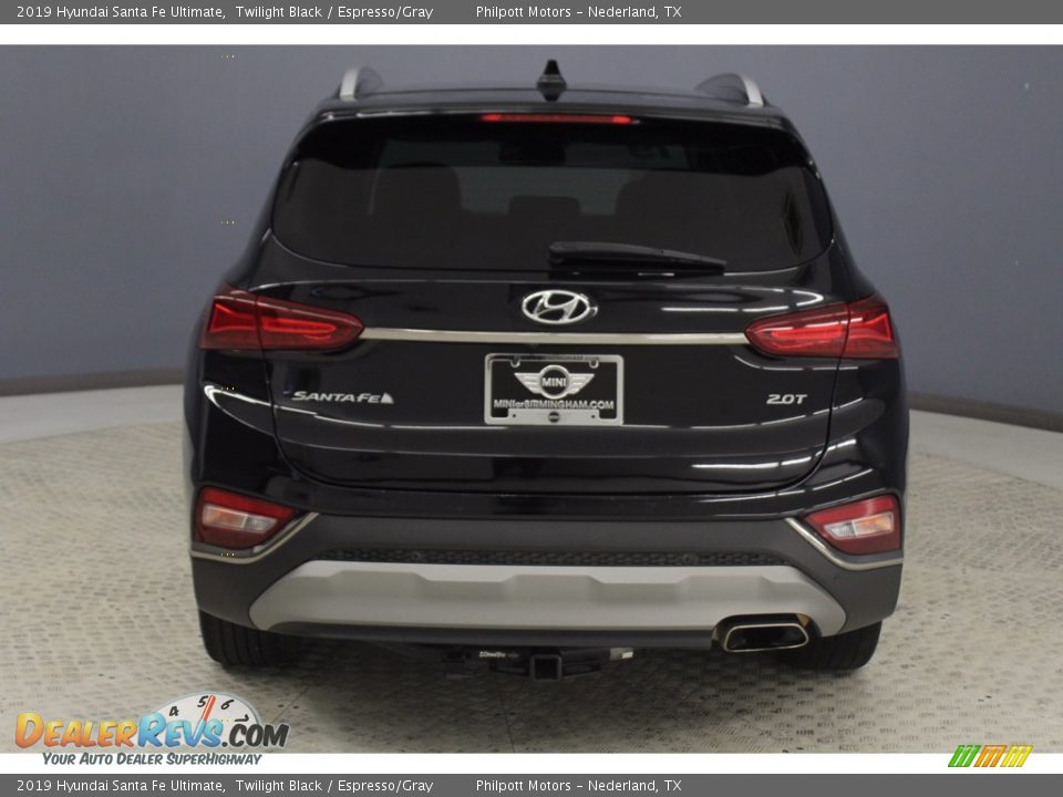 2019 Hyundai Santa Fe Ultimate Twilight Black / Espresso/Gray Photo #7