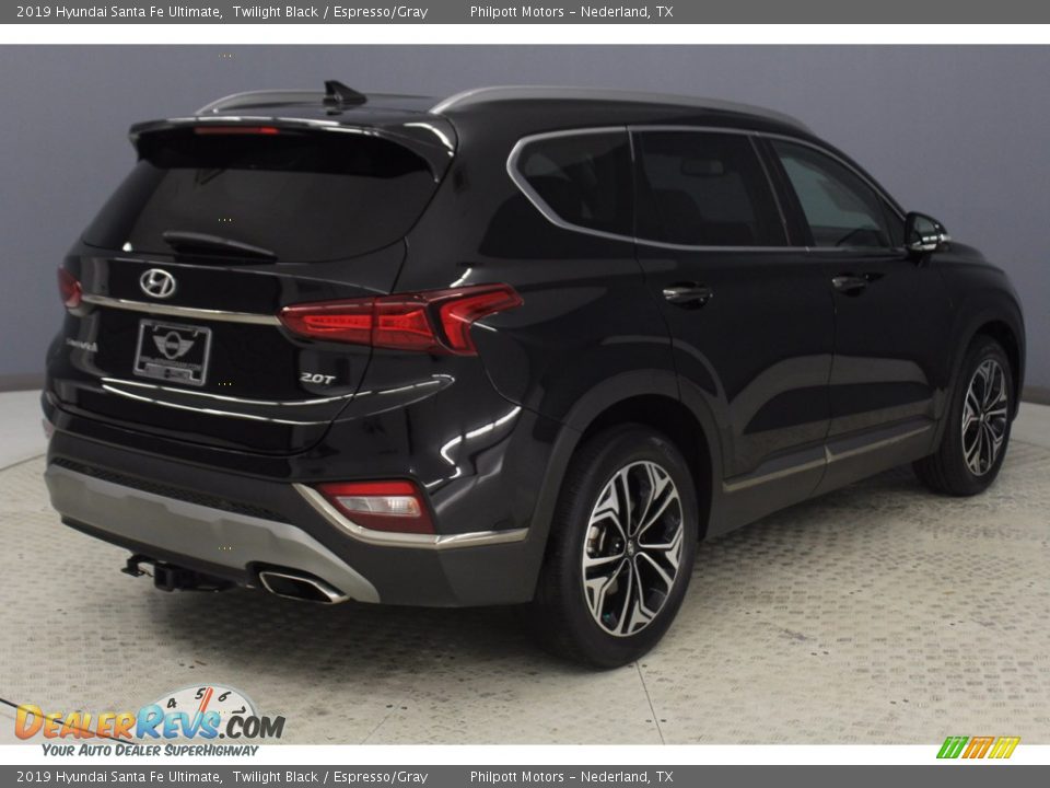 2019 Hyundai Santa Fe Ultimate Twilight Black / Espresso/Gray Photo #8