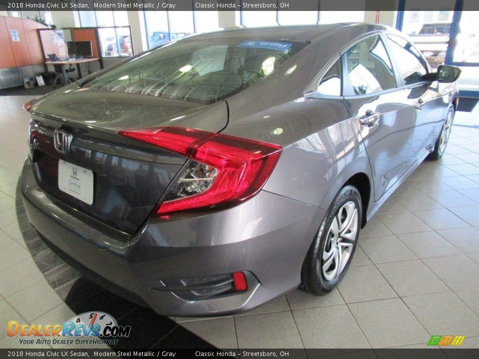 2018 Honda Civic LX Sedan Modern Steel Metallic / Gray Photo #7