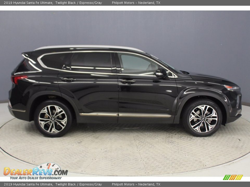 2019 Hyundai Santa Fe Ultimate Twilight Black / Espresso/Gray Photo #9