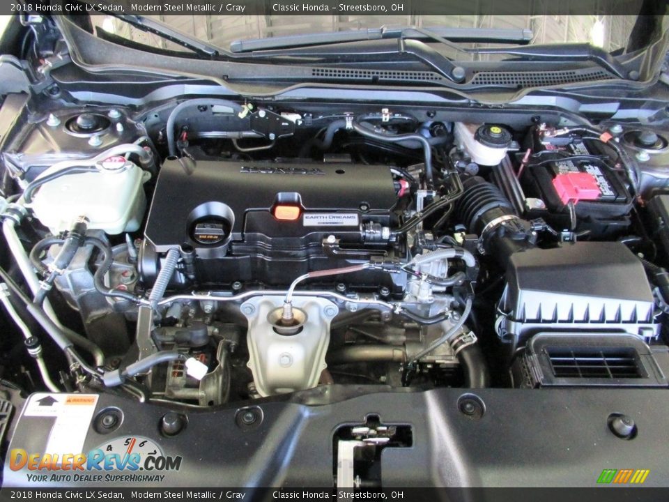 2018 Honda Civic LX Sedan Modern Steel Metallic / Gray Photo #13