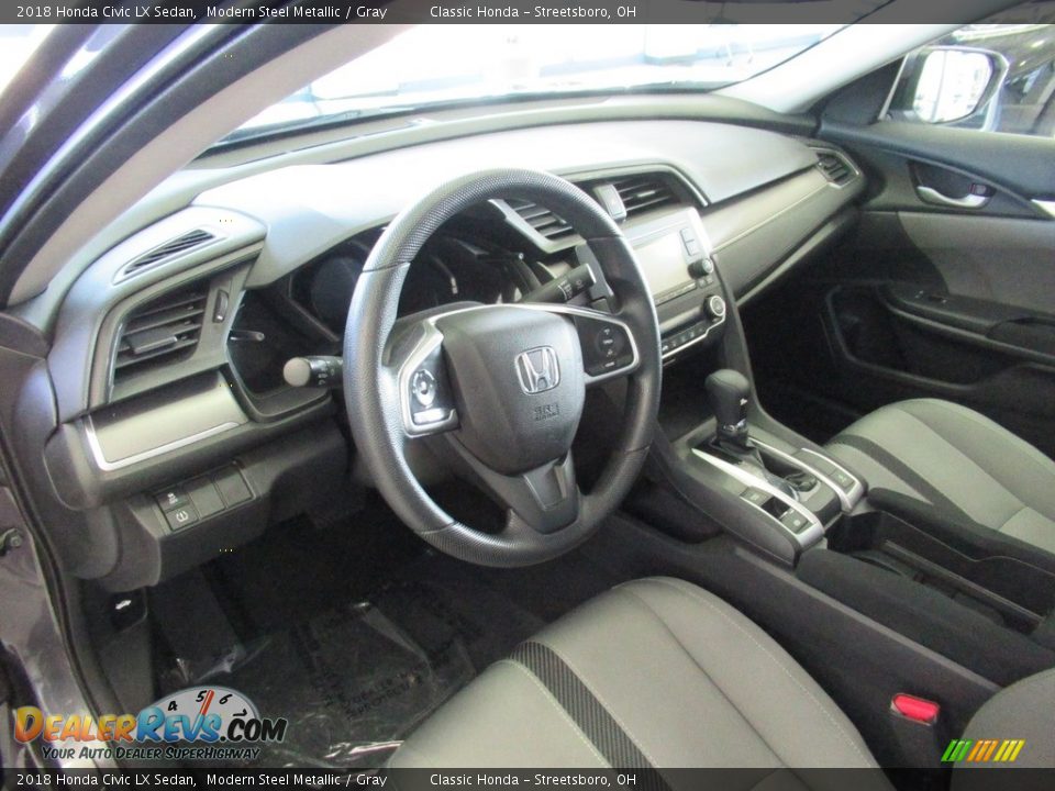 2018 Honda Civic LX Sedan Modern Steel Metallic / Gray Photo #26