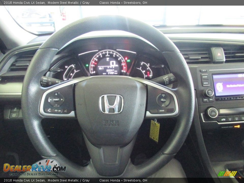 2018 Honda Civic LX Sedan Modern Steel Metallic / Gray Photo #29