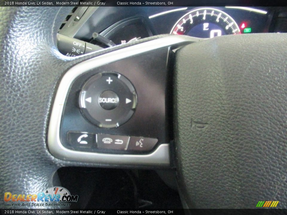 2018 Honda Civic LX Sedan Modern Steel Metallic / Gray Photo #30