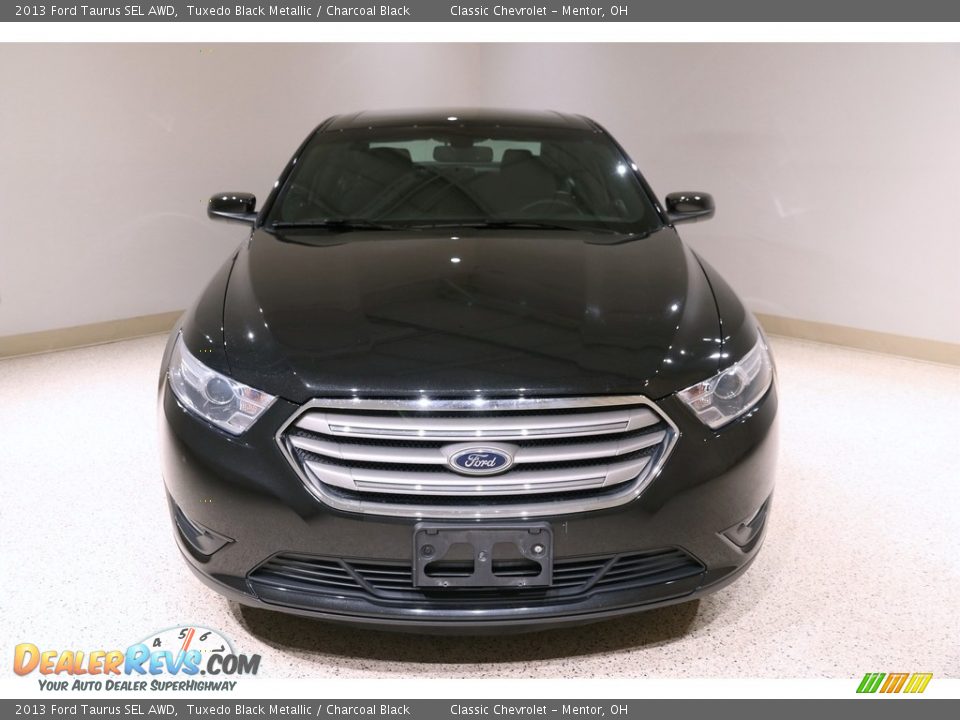 2013 Ford Taurus SEL AWD Tuxedo Black Metallic / Charcoal Black Photo #2