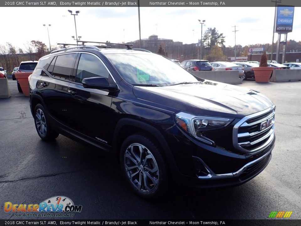 2018 GMC Terrain SLT AWD Ebony Twilight Metallic / Brandy/­Jet Black Photo #11