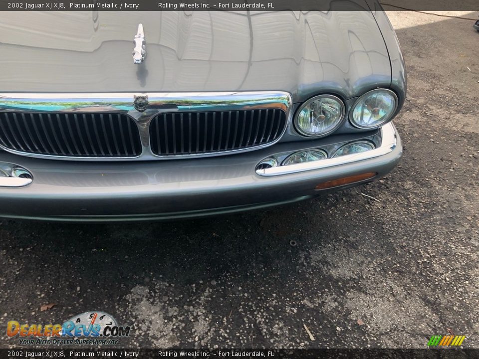 2002 Jaguar XJ XJ8 Platinum Metallic / Ivory Photo #6