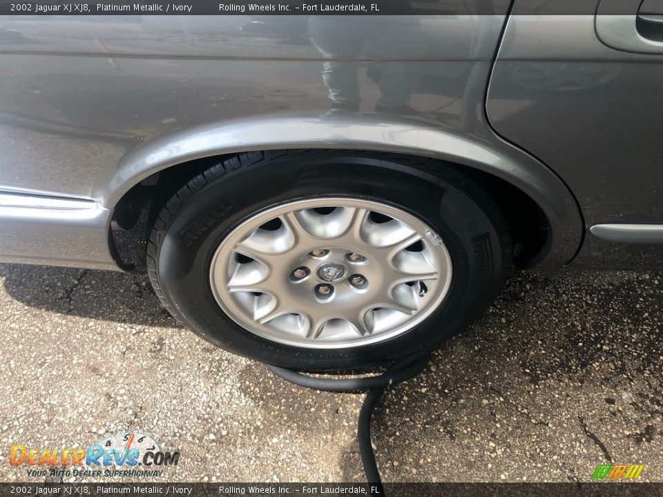 2002 Jaguar XJ XJ8 Platinum Metallic / Ivory Photo #14