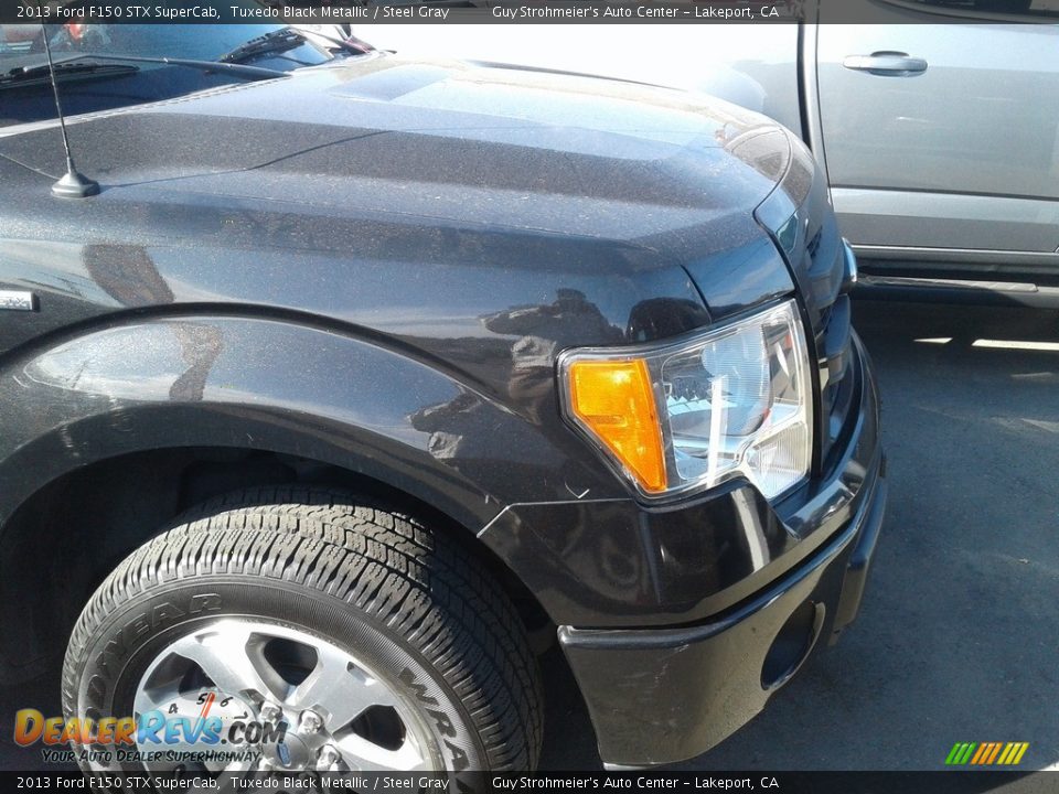 2013 Ford F150 STX SuperCab Tuxedo Black Metallic / Steel Gray Photo #2