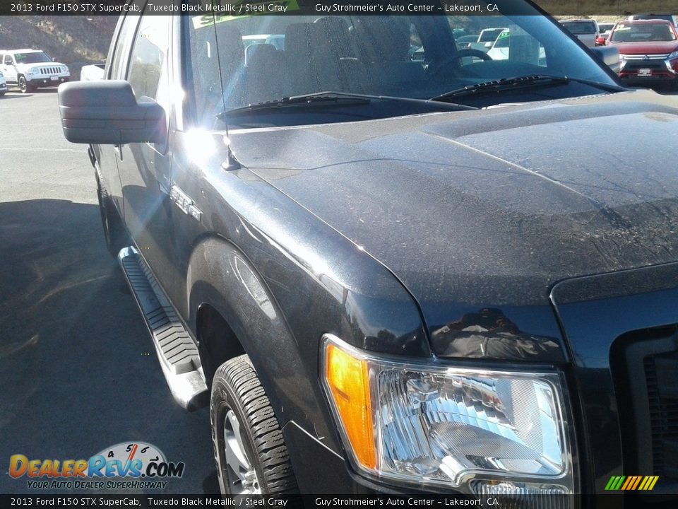 2013 Ford F150 STX SuperCab Tuxedo Black Metallic / Steel Gray Photo #3