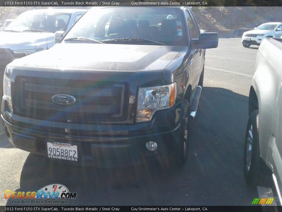 2013 Ford F150 STX SuperCab Tuxedo Black Metallic / Steel Gray Photo #4