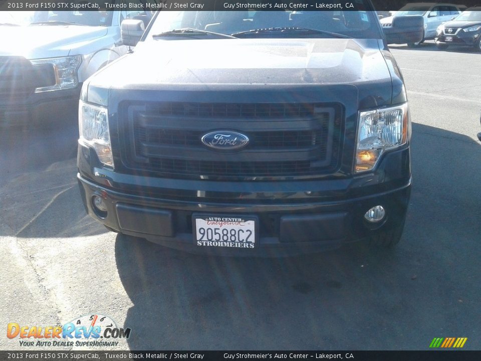 2013 Ford F150 STX SuperCab Tuxedo Black Metallic / Steel Gray Photo #5