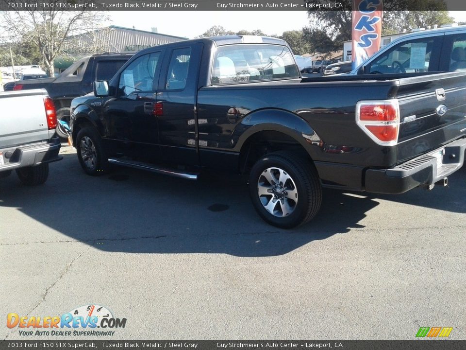 2013 Ford F150 STX SuperCab Tuxedo Black Metallic / Steel Gray Photo #6