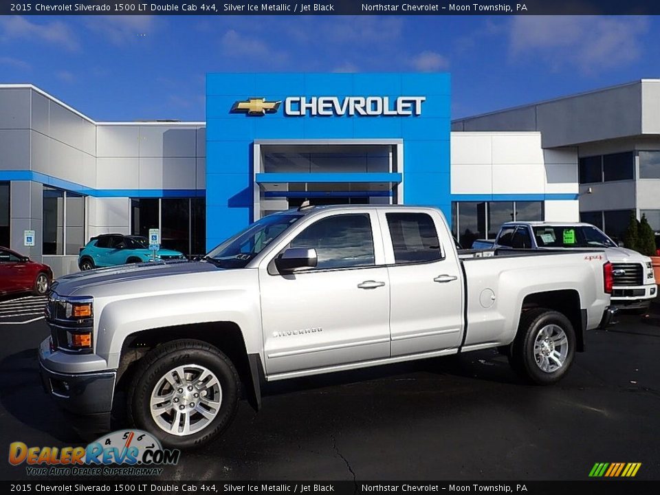 2015 Chevrolet Silverado 1500 LT Double Cab 4x4 Silver Ice Metallic / Jet Black Photo #1