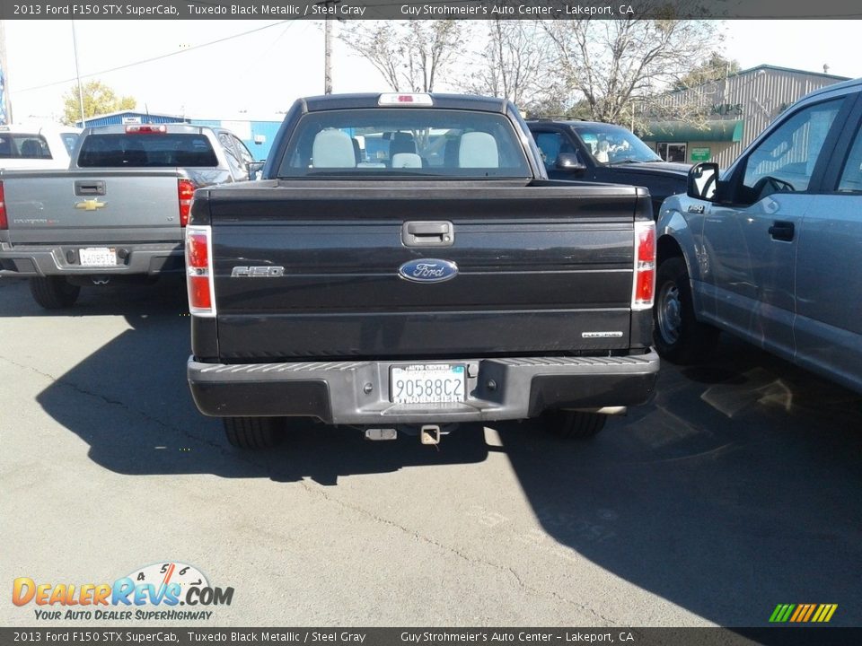 2013 Ford F150 STX SuperCab Tuxedo Black Metallic / Steel Gray Photo #7