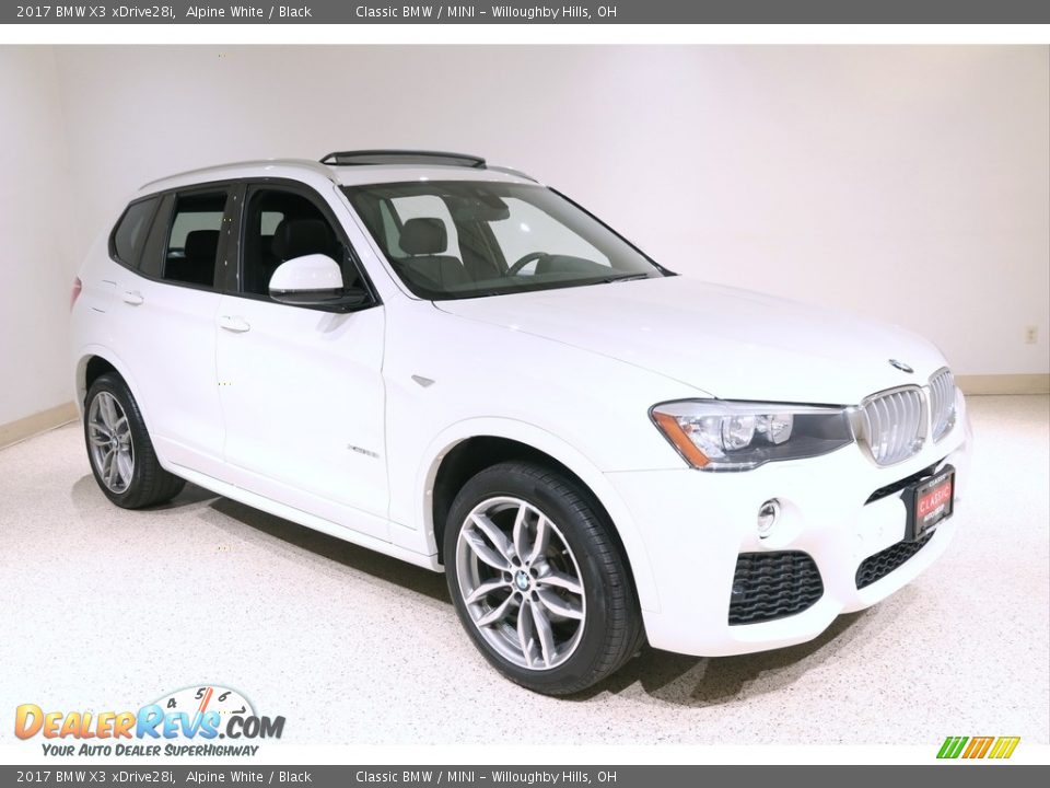 2017 BMW X3 xDrive28i Alpine White / Black Photo #1