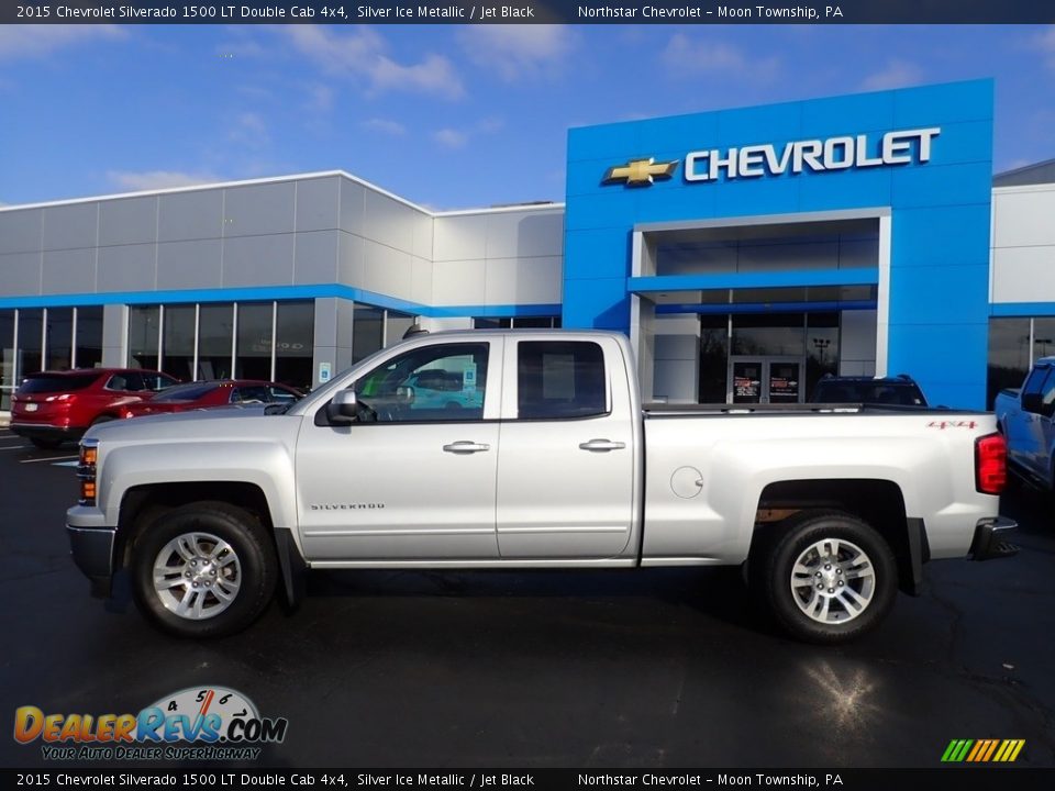 2015 Chevrolet Silverado 1500 LT Double Cab 4x4 Silver Ice Metallic / Jet Black Photo #3