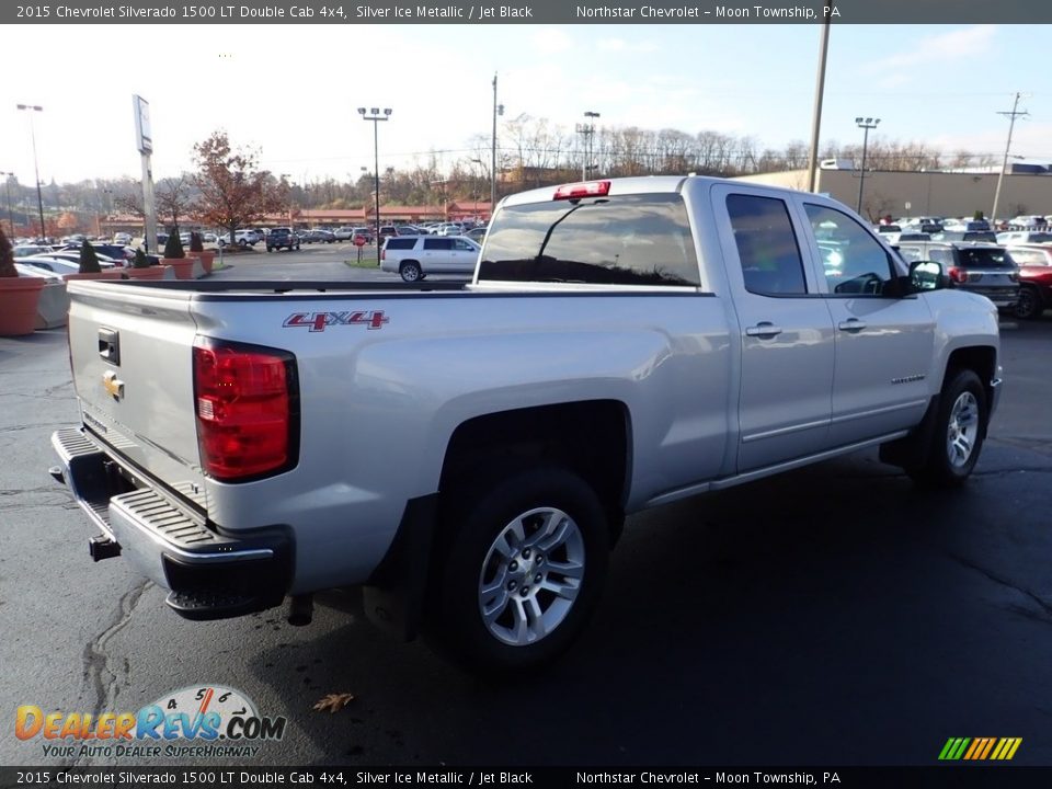 2015 Chevrolet Silverado 1500 LT Double Cab 4x4 Silver Ice Metallic / Jet Black Photo #8