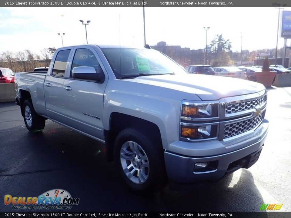 2015 Chevrolet Silverado 1500 LT Double Cab 4x4 Silver Ice Metallic / Jet Black Photo #10