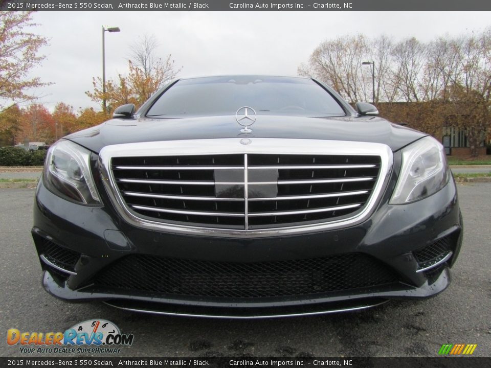 2015 Mercedes-Benz S 550 Sedan Anthracite Blue Metallic / Black Photo #4