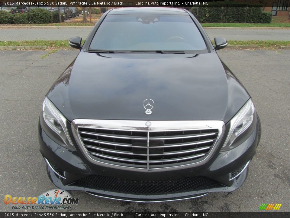 2015 Mercedes-Benz S 550 Sedan Anthracite Blue Metallic / Black Photo #5