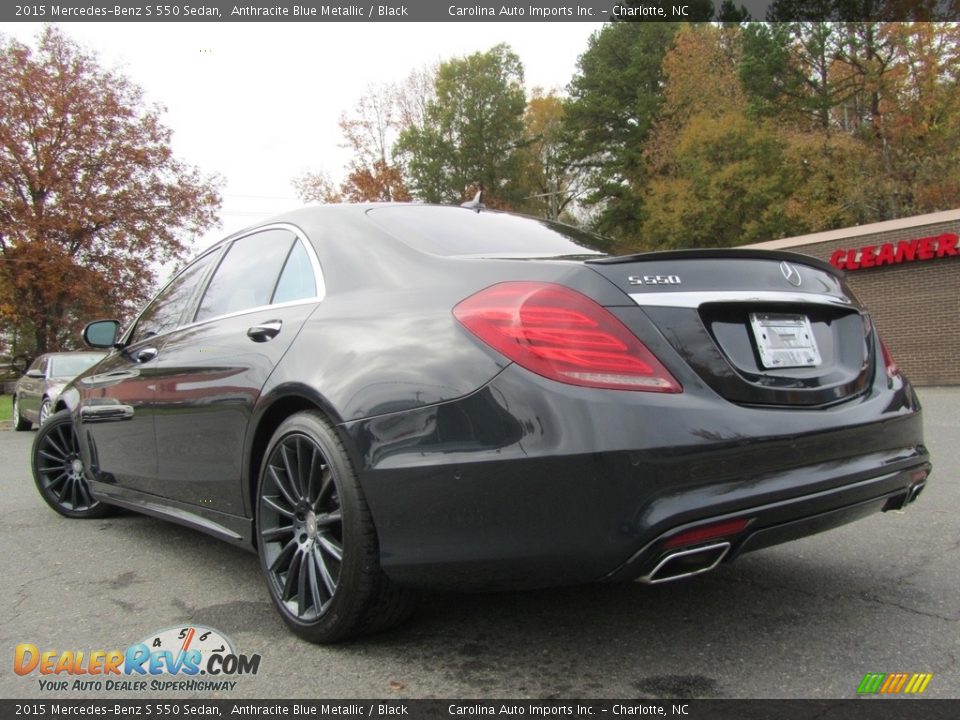 2015 Mercedes-Benz S 550 Sedan Anthracite Blue Metallic / Black Photo #8