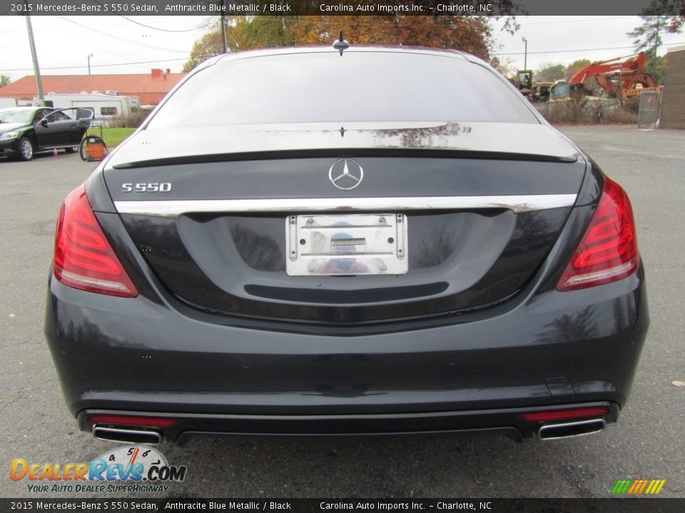 2015 Mercedes-Benz S 550 Sedan Anthracite Blue Metallic / Black Photo #9