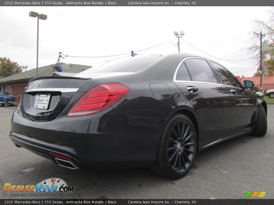 2015 Mercedes-Benz S 550 Sedan Anthracite Blue Metallic / Black Photo #10