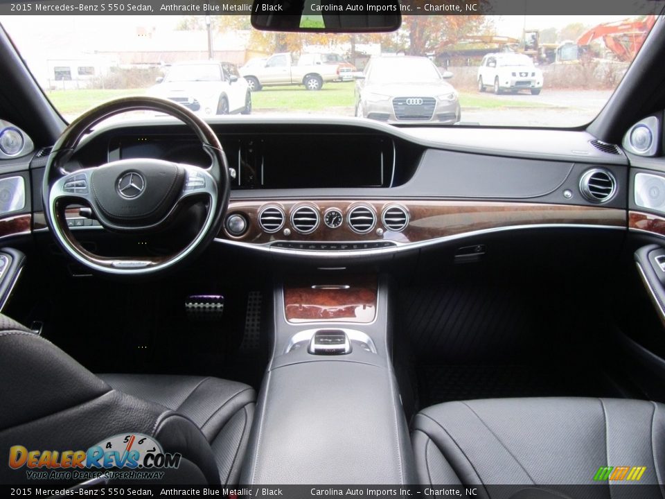 2015 Mercedes-Benz S 550 Sedan Anthracite Blue Metallic / Black Photo #13