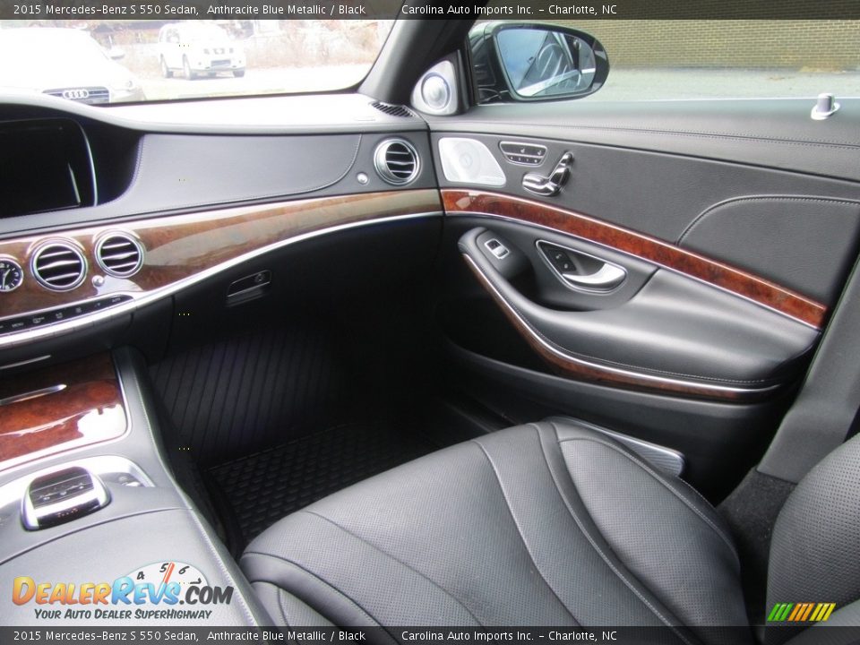 2015 Mercedes-Benz S 550 Sedan Anthracite Blue Metallic / Black Photo #14